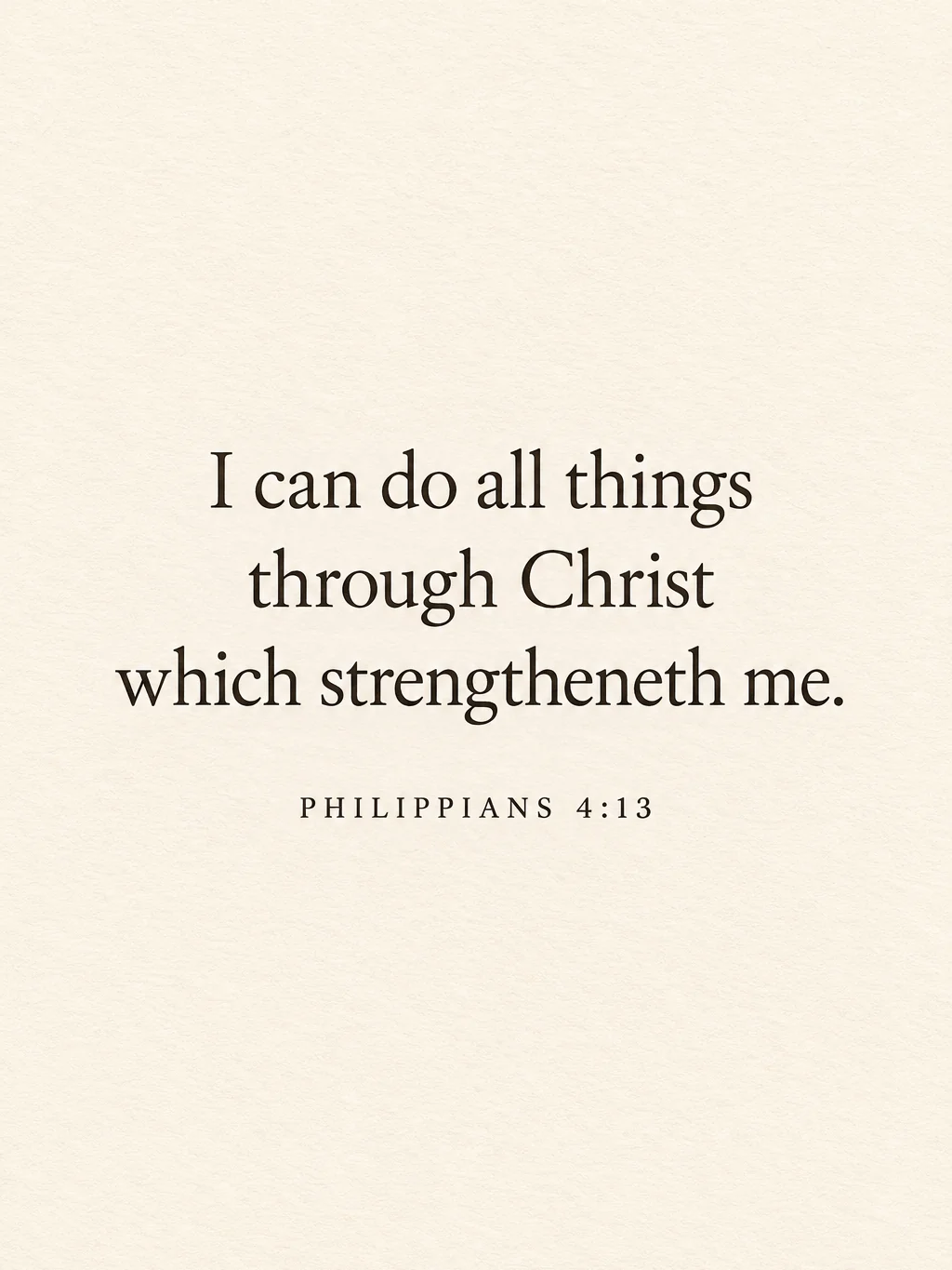 All Things Through Christ, Philippians 4:13, the artwork itself