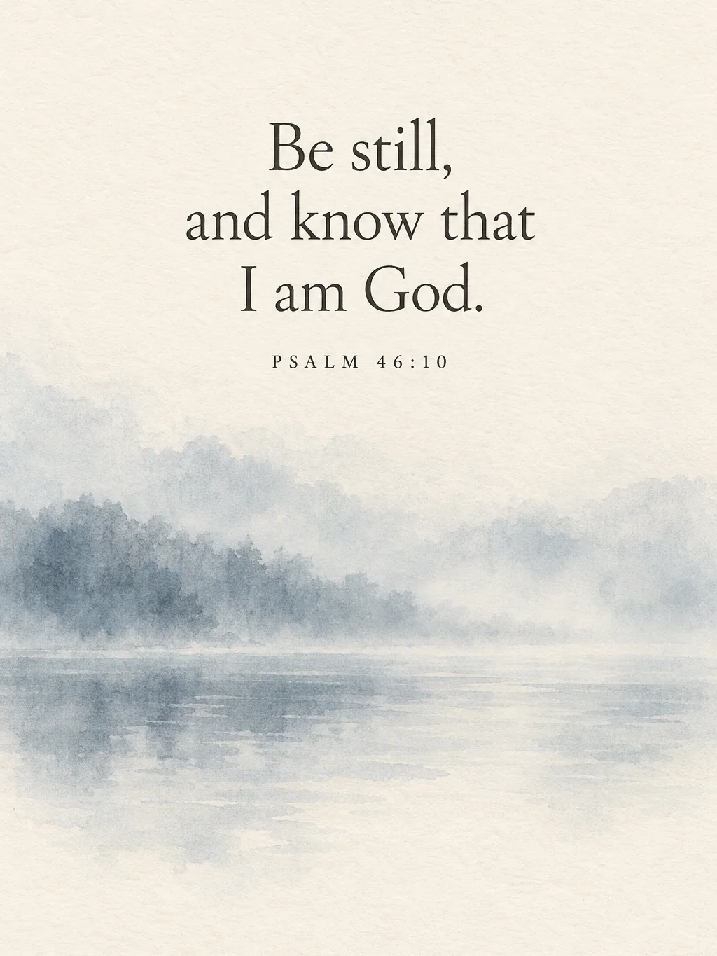 Be Still, Psalm 46:10, the artwork itself