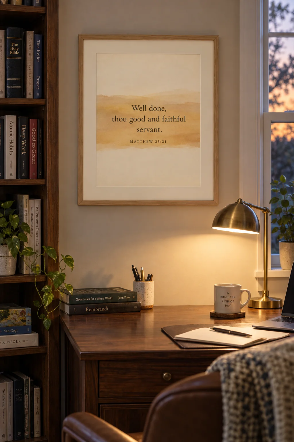 Faithful Servant, hanging in a study