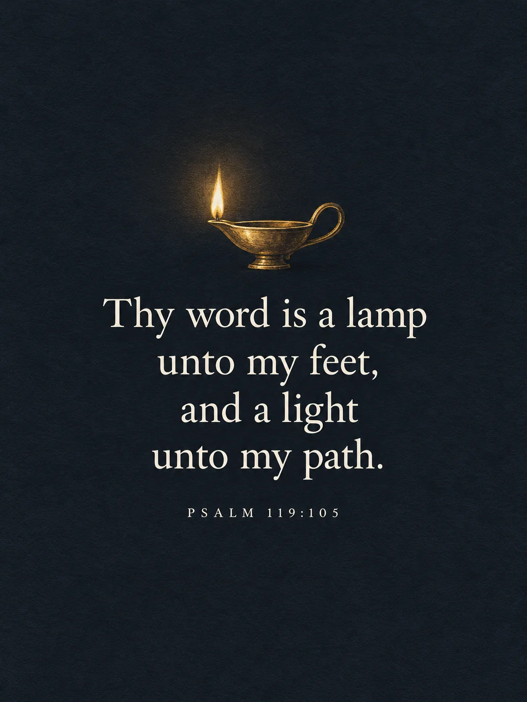 A Lamp Unto My Feet, Psalm 119:105, the artwork itself