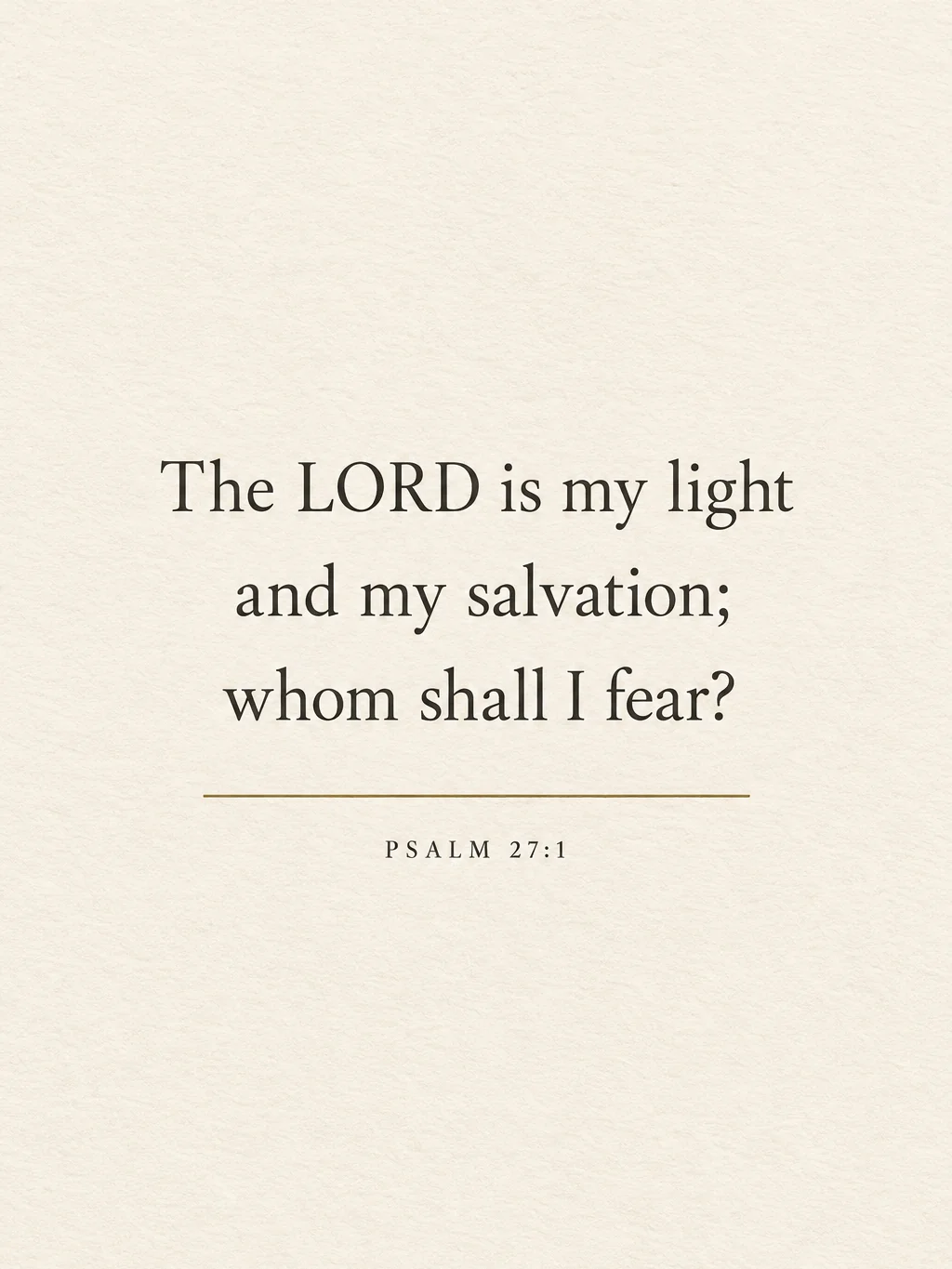 Light and Salvation, Psalm 27:1, the artwork itself