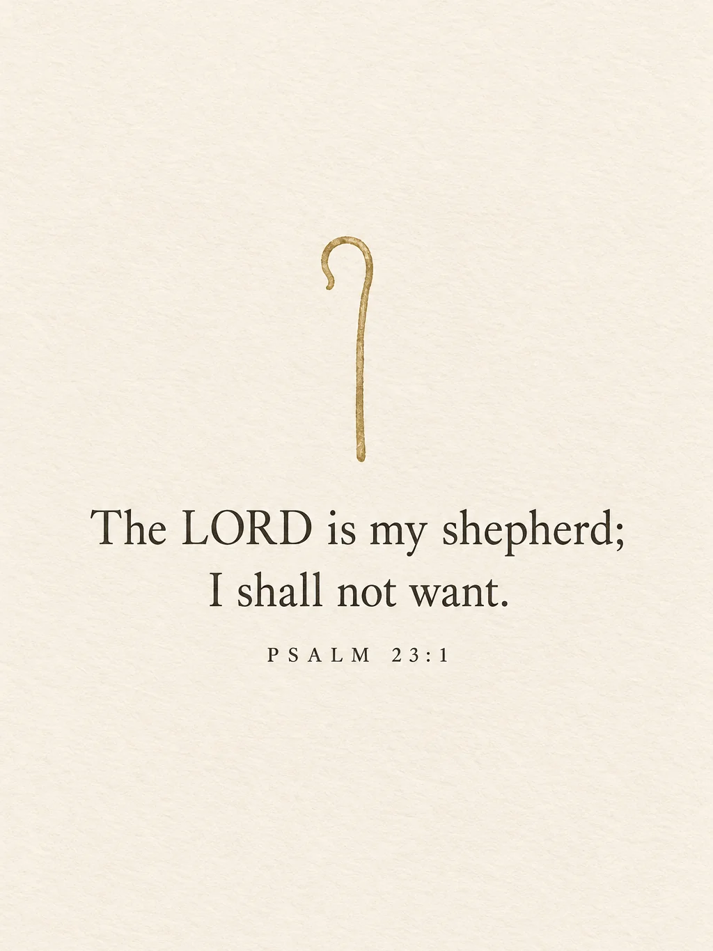 The Lord Is My Shepherd, Psalm 23:1, the artwork itself