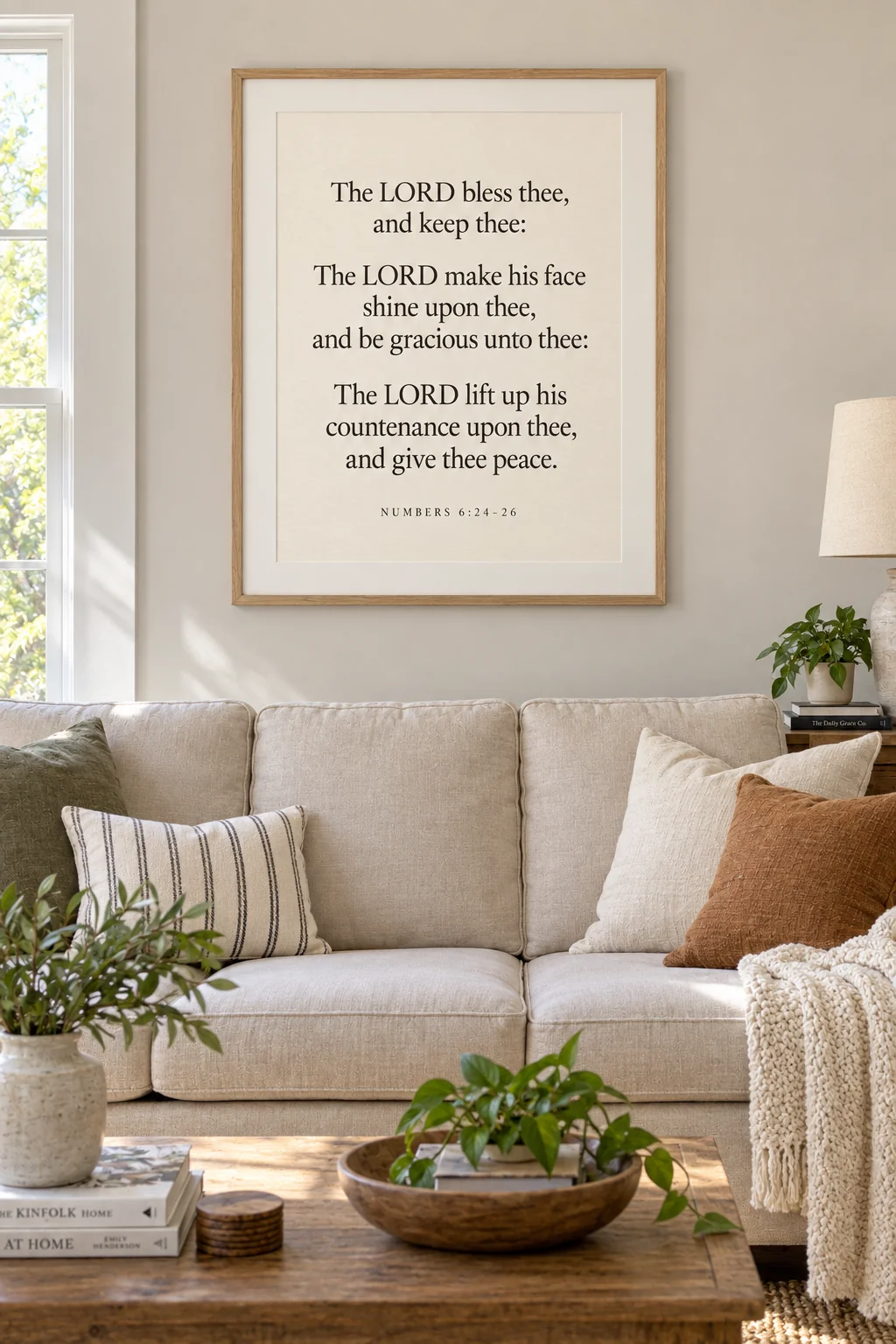 The Blessing, hanging above a sofa