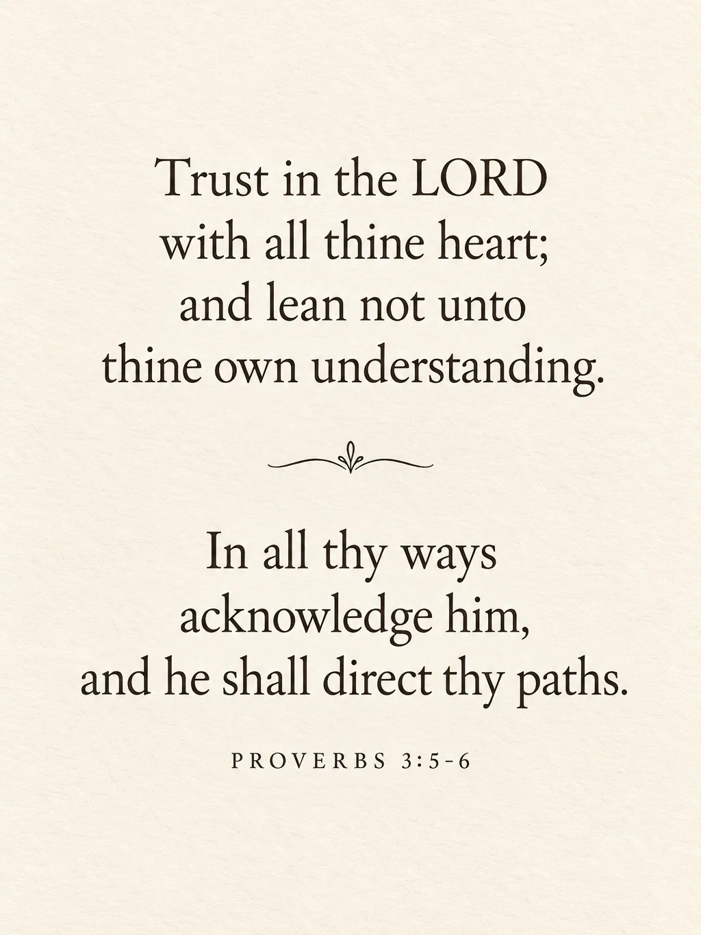 Trust in the LORD, Proverbs 3:5-6, the artwork itself