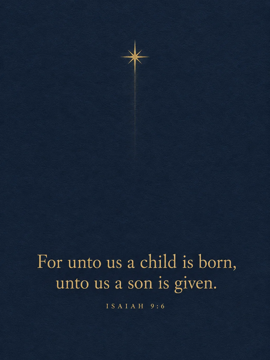 Unto Us a Child, Isaiah 9:6, the artwork itself